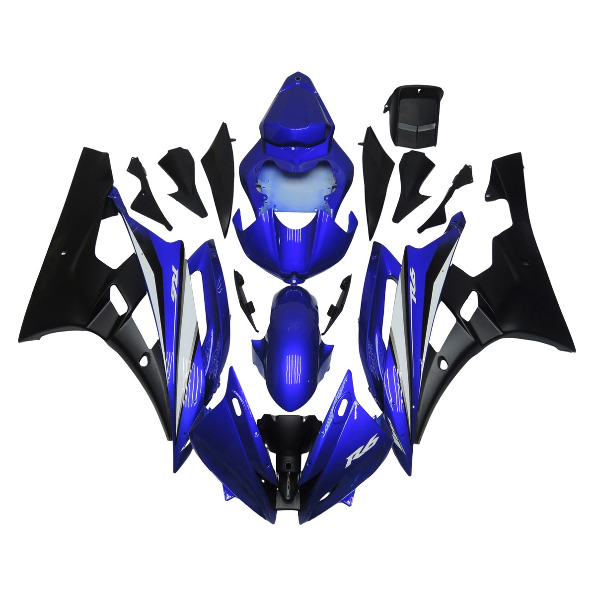 yu様 Black Blue ABS Bodywork For Yamaha YZF-600 R6 2006 2007 06 07