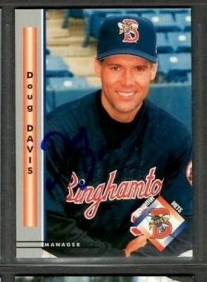 1999 Blueline #1 Doug Davis Binghamton Mets Baseball Card signed autograph (E82)