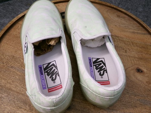 Vans Herren Skate Slipper Leuchtend Im Dunkeln Grün Niedrig Skateschuh Sneaker Größe 7 US - Bild 6 von 8