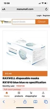 4 Boxes Raxwell Disposable Mask New