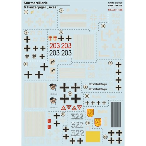 Calcomanía de avión escala impresa 35-006 1:35 Sturmartillerie & Pancerjager "Acceso" NUEVO - Imagen 5 de 24