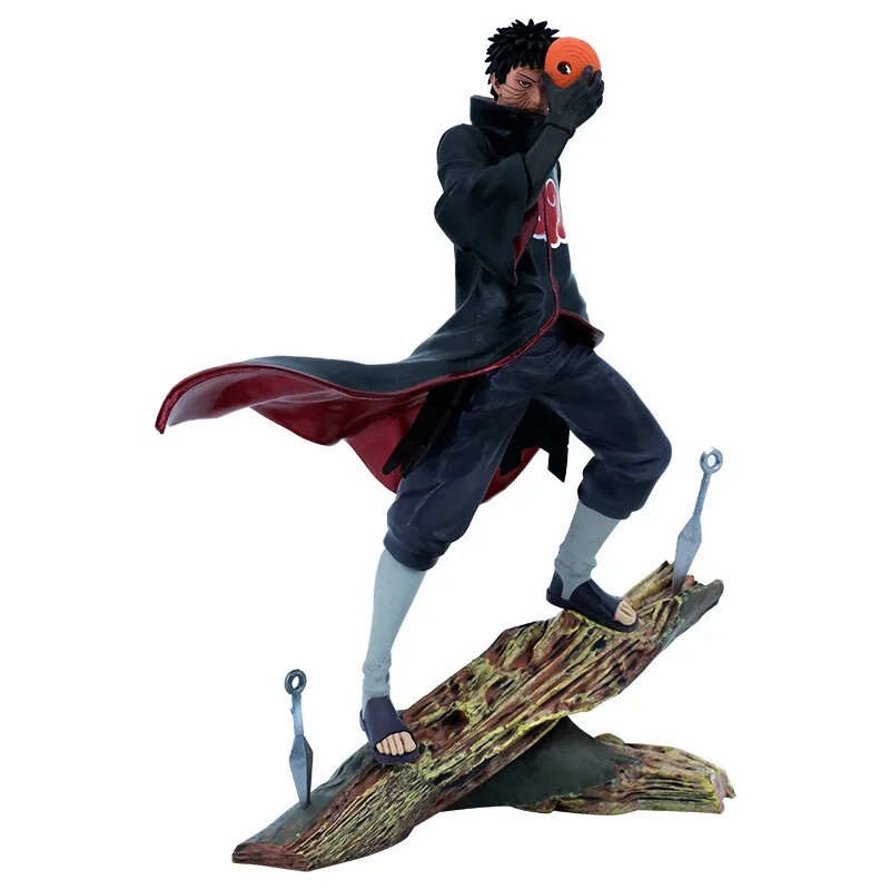 Figurine Obito Uchiha Tobi Akatsuki de collection aux détails sculptés haute fidélité