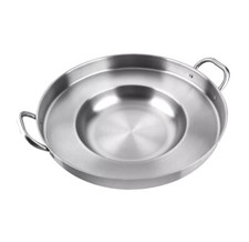 Comal Disco Bola Abajo Para Freír Acero Inoxidable 23” pulgadas Con Escurridor