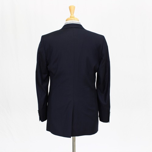 Brooks Brothers 41L 35x31 Navy Full Suit Striped 2B Wool - Picture 9 of 15