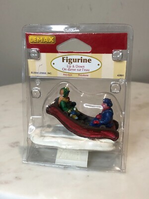 2004 Lemax Christmas Village Figurine Up & Down Teeter Totter #42891