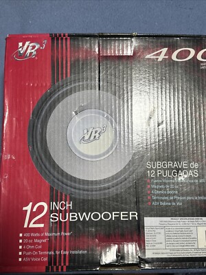 VR 3 VS 120 12 Inch Car Subwoofer Speaker 400 Watt R.M.S. New In Original Box