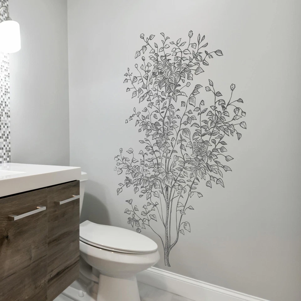 Tree Wall Decal Sticker. Bedroom Tree Bathroom Tree Nature Wall Decor. #6743 - Image 3 of 4