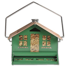 Green House Wild Bird Feeder, Bird House, Squirrel-Resistant, Backyard, Garden