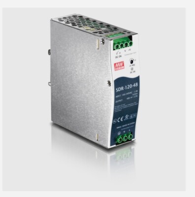MEAN WELL - NDR-120-48 AC/DC DIN Rail Industrial Power Supply 48V 120W DC 2.5A