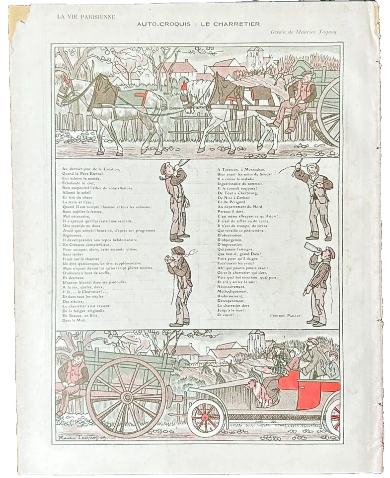 La Vie Parisienne Magazine  8 Mai 1909 Geomper Loving Couple Umbrella Cupid - Image 3 of 4