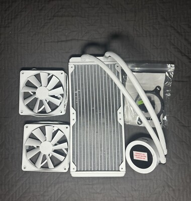NZXT Kraken 240 F120 mm All-In-One CPU Liquid Cooler - White With New Fans