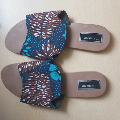 Ankara Sandals, African Print Sandal, Slip on, Sommer Sandal