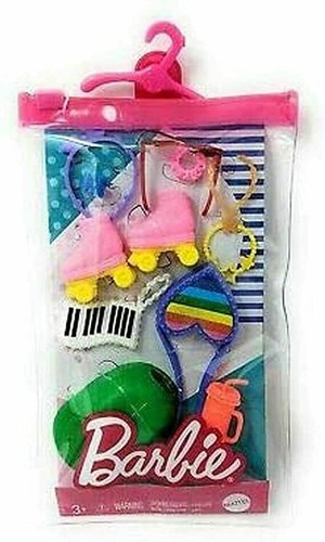 Barbie Fashionistas Confezione Accessori Pattini Occhiali da Sole Borsa Collana Moda - Foto 2 di 2