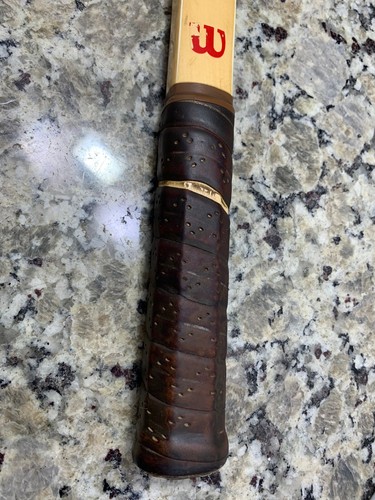VINTAGE WILSON THE JACK KRAMER AUTOGRAPH WOOD TENNIS RACQUET 4-5/8" GRIP - Picture 7 of 14