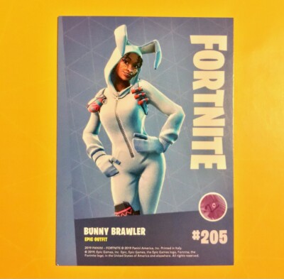 Fortnite Series 1 #205 Bunny Brawler epic trading card 205 Panini 2019