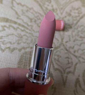 New MAC Powder Kiss Lipstick Full Size .1 oz/3g~TEDDY 2.0 (Deep Beige)