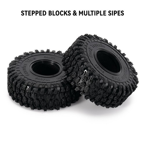 INJORA Super Soft Sticky 1.0" Tires for RC Crawler Enduro24 SCX24 FCX24,64*24mm - Picture 8 of 13
