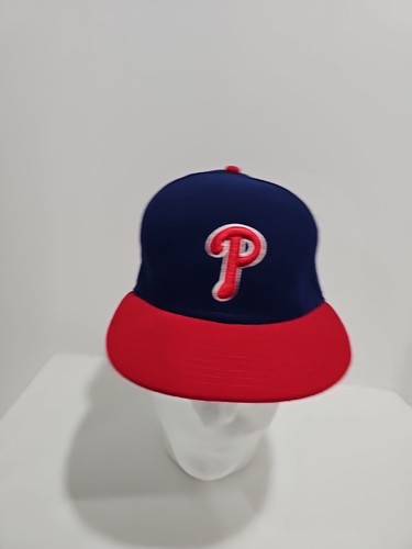 New Era 59fifty Philadelphia Phillies Red & Blue Fitted Cap Hat Sz 7 - Picture 2 of 13