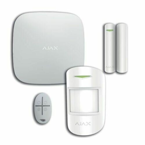Ajax Hub Satz Starter - Ajhubk Alarm Haus Ohne Drähte ( Gsm + Ethernet) Weiß - Bild 1 von 3