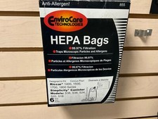 6 Riccar/Simplicity style H HEPA vacuum bags - fits many models listed below