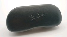 Ray Ban Black Leather Hard Covered Clamshell Case Glasses Sunglasses Reading