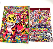 Lisa Frank Super Color  Activity Book Plus 600 Sticker Booklet - 2 items