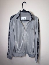 Sergio Tacchini Gray Velour Track Jacket