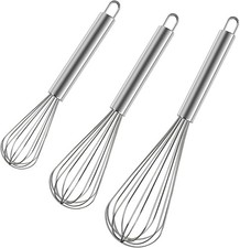 Image of Stainless Steel Whisk Set, 3 Packs Balloon Whisk for Cooking, Whisking, Blending