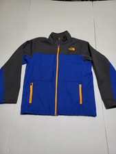 16 The North Face Full Zip Fleece Jacket Size Boys Large 14-16 Blue Grey