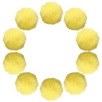 2,8 Zoll Kunstpelz-Pompon-BäLle,10 StüCk Gelbe Kunstpelz-Pompons FüR HüTe