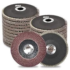 Akamino 4" Flap Discs 20PCS 40-120 Grit Sanding Wheel for Grinder
