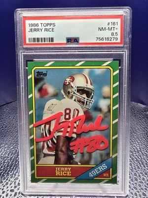 JERRY RICE 1986 Topps (RC,AU) Pink Ink Inscribed Auto 49ers Autograph