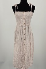 Gap Women’s Linen Striped Dress Size Medium