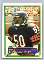 1983 Topps #38 Mike Singletary RC Rookie Card Chicago Bears NFL HOF. rookie card picture