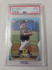 2023 1st Bowman Sky Blue 85/499 Paul Skenes BD-14 SP Rookie Card PSA 8 Pirates