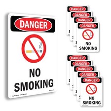 No Smoking OSHA Danger Sign Metal, Plastic, Or Decal - 5 or 10 Pack