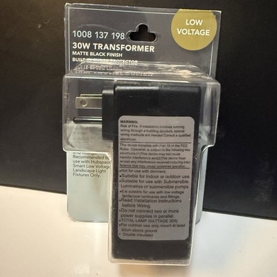 Hampton Bay 30W Low Voltage Landscape Transformer 15V Matte Black