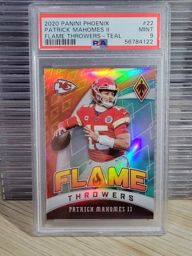 2020 Panini Phoenix - Flame Throwers Patrick Mahomes II #22 Teal /175 PSA 9