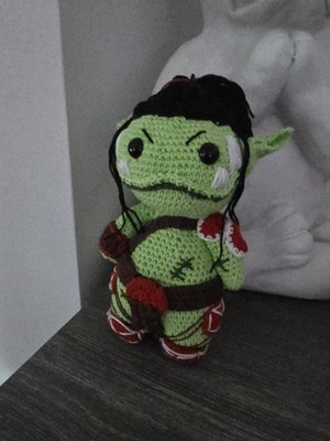 World of Warcraft Orc Figur Gehäkelt Handmade