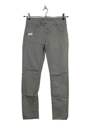BLUE MONKEY Stoffhose Damen Hose Gr. DE 34 hellgrau Casual-Look