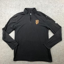 San Francisco Giants Shirt Mens Medium Black MLB Baseball Under Armour HeatGear