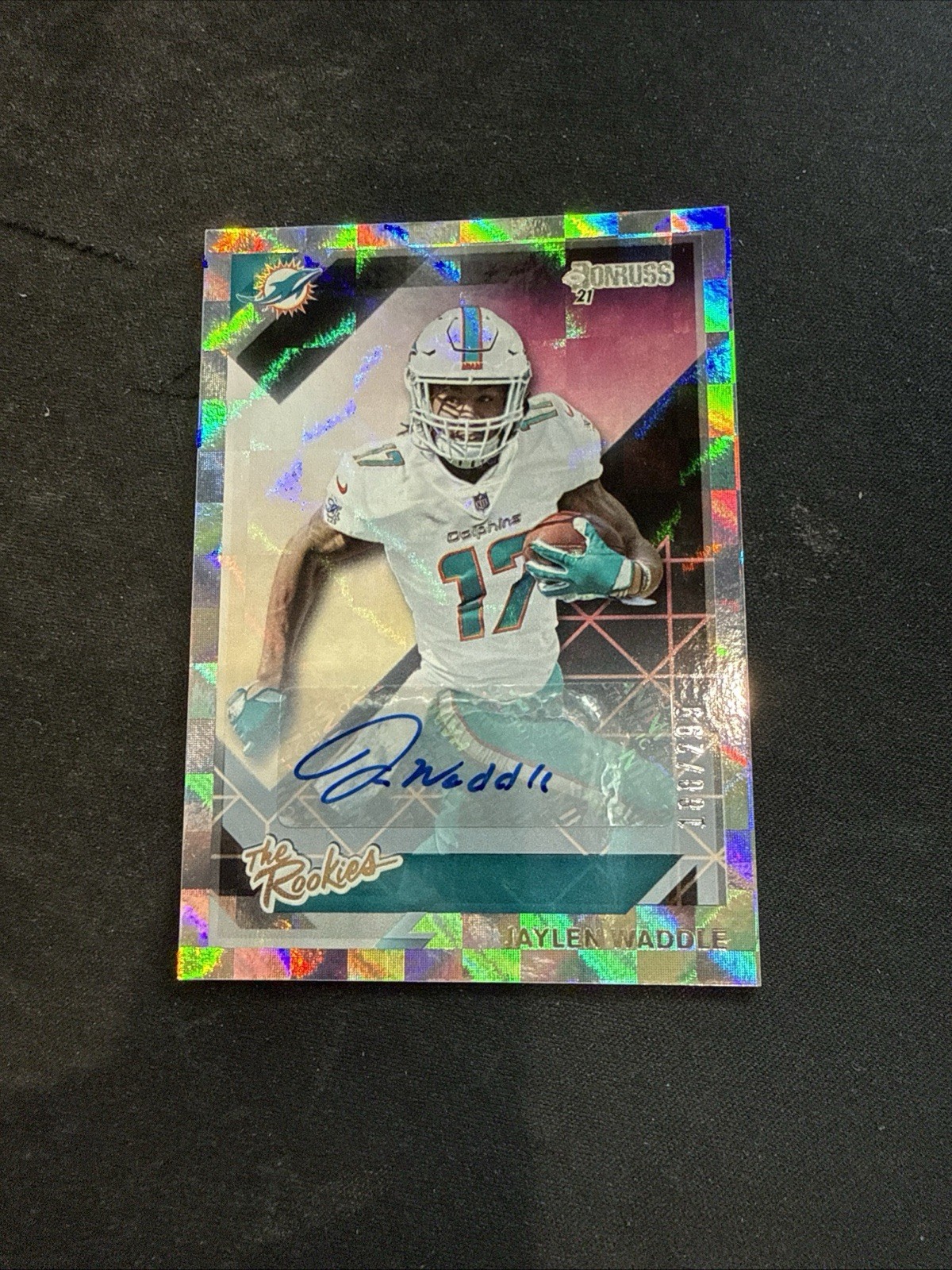 Jaylen Waddle Panini Donruss the Rookies #TRJWA Autograph