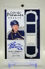 Patric Hornqvist 2008-09 O-Pee-Chee Premier #64 Rookie Quad Patch Auto RC #/299