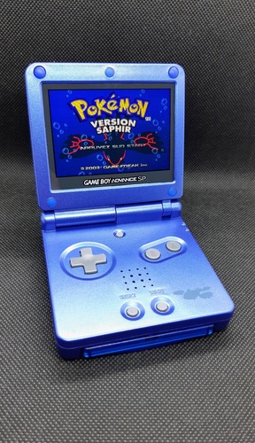 Game Boy Advance SP - Kyogre Edition - IPS Display - HC Akku