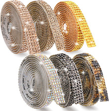 Self Adhesive Rhinestone Ribbon Crystal Strips with 2MM Diamond Assorted Colors
