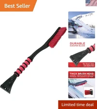 Lightweight 26-Inch Snow Brush & Ice Scraper for Vehicles & Outdoor Furniture
