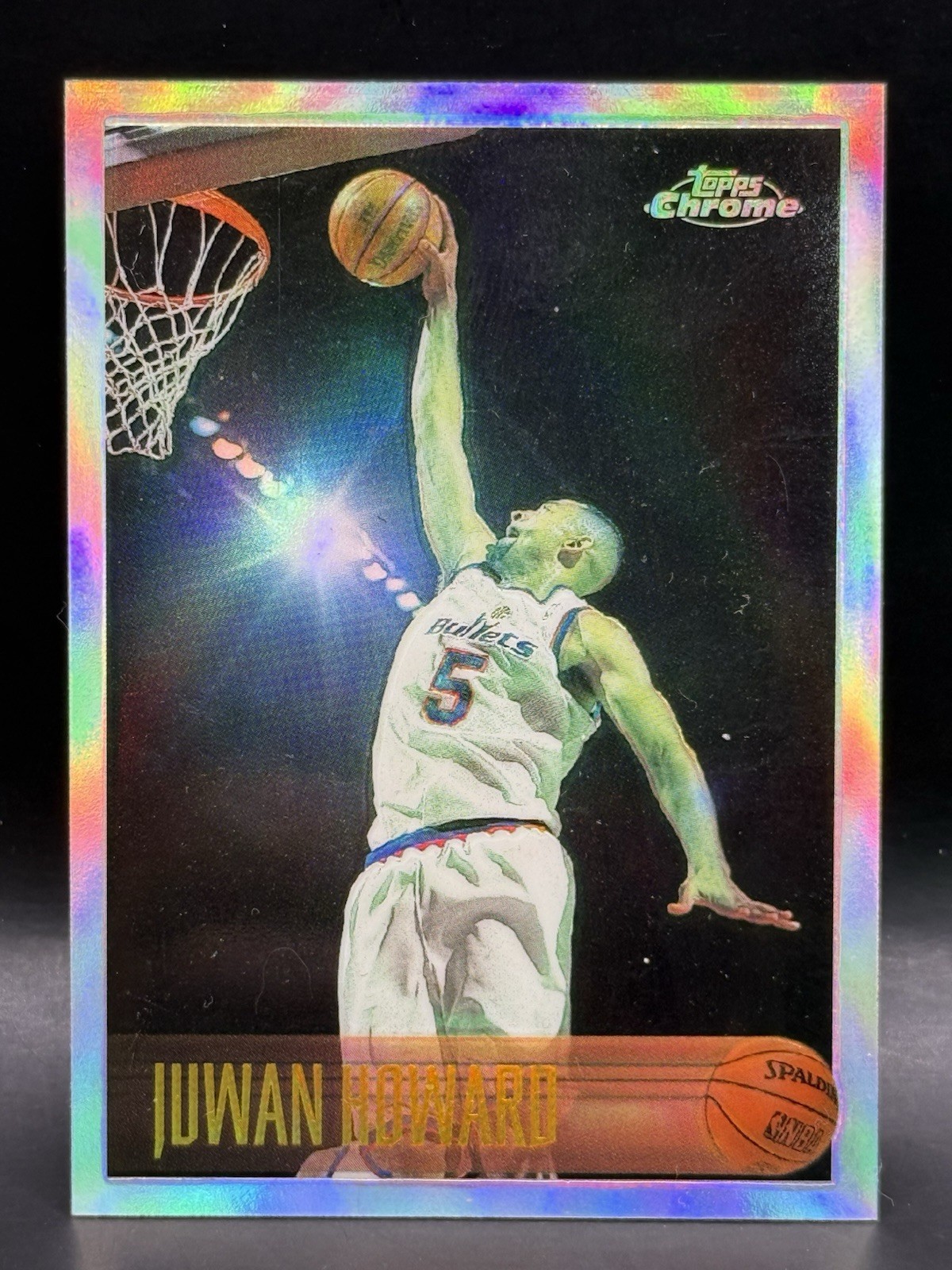 1996-97 Topps Chrome Refractor Juwan Howard NM SP #137 Bullets Wizards Heat Mich