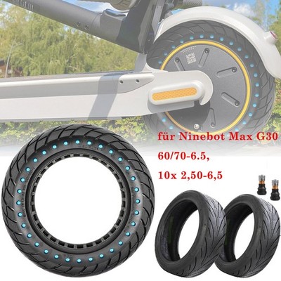 Reifen Gummi Für Ninebot Max G30/G30D 10Zoll 60/70-6.5 E Scooter Zubehör +Ventil