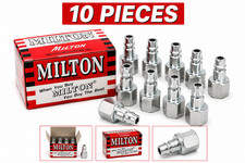 Milton 761 1 14 Mnpt V Style Air Plug Fittings 10 Pack High Flow Pro Milton 761 1 14 Mnpt V Style Air Plug Fittings 10 Pack High Flow Pro
