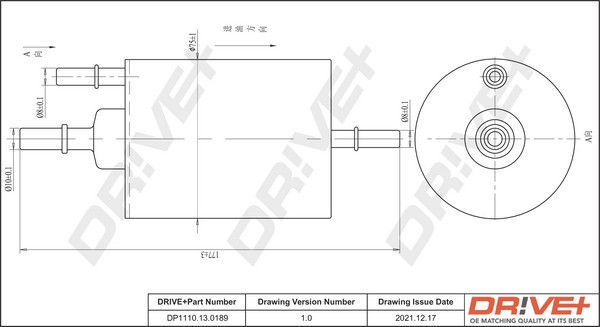 Dr!ve+ DP1110.13.0189 Fuel Filter for AUDI,LAMBORGHINI,SEAT